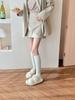 Soft Wool Cashmere Knee-High Scrunch Socks: Thick, Warm, Solid Color, Autumn/Winter Over-the-Knee Comfort