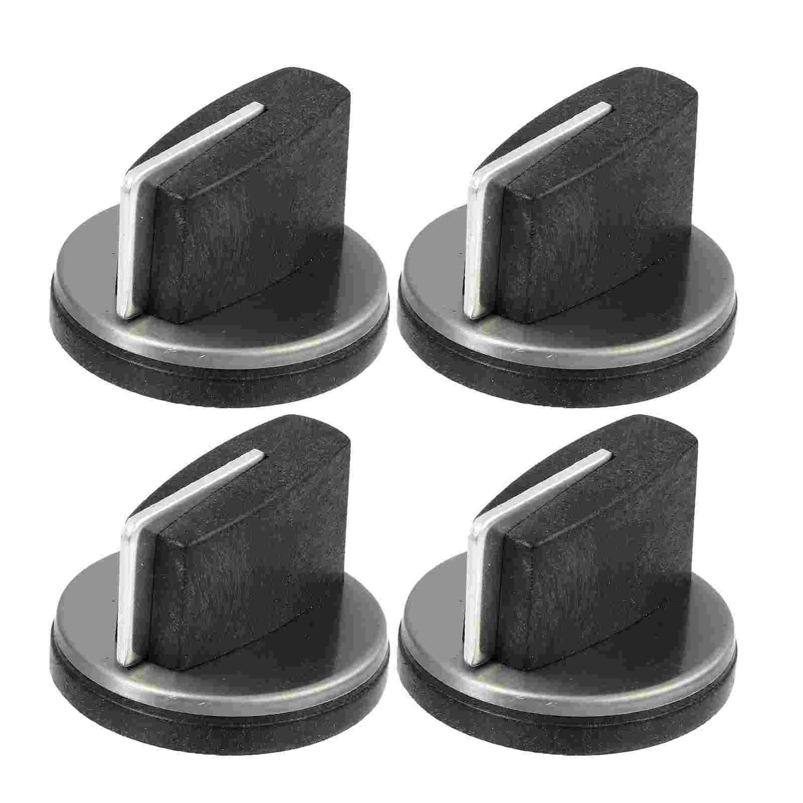 

4 Pcs Stove Cooker Knobs Gas Stove Knob Replacement Ignition Buttons Cookware Parts Kitchen Gadgets Durable Fireproof Plastic чёрный