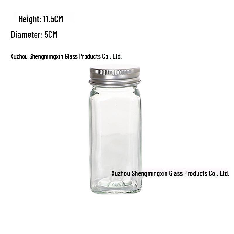 Bamboo Lid Glass Spice Jar with Flip-Top