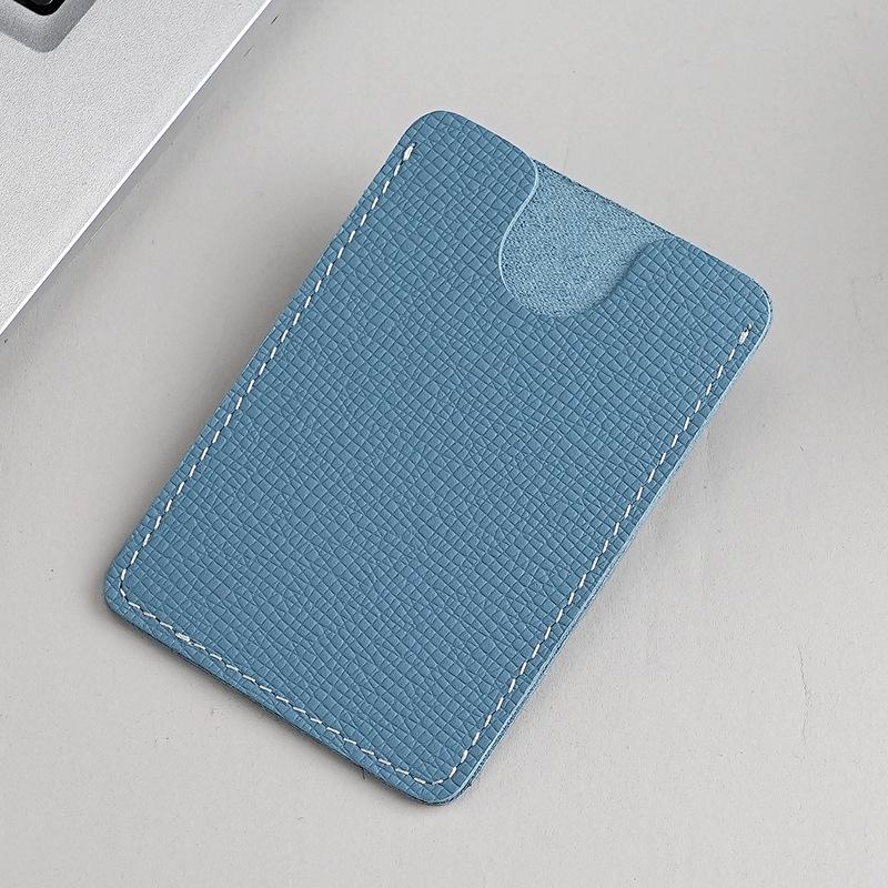 Men's and Women's Genuine Full Grain Leather Card Holder - Slim, Soft Protective Sleeve for Credit and Business Cards