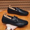 Herren Neue Bean Bean Schuhe Weichsohlige leichte faule Ballerinas Lässige Komfort-Slipper Vielseitige trendige Herren Lederschuhe Homme