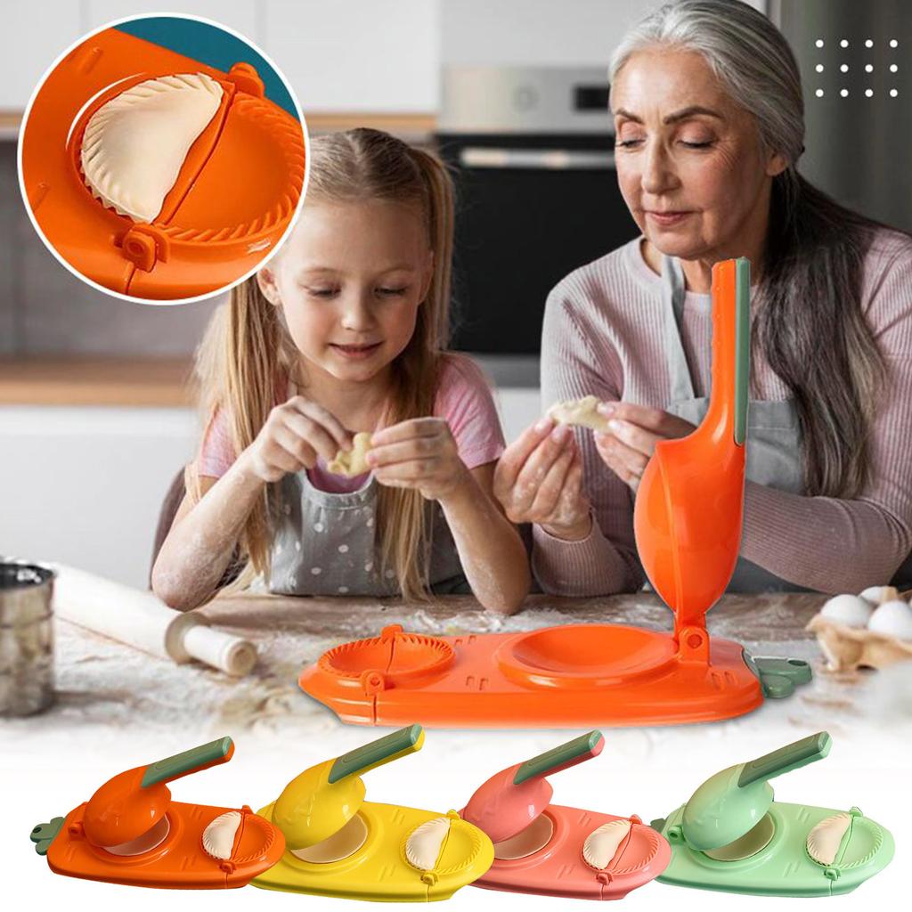 2 In 1 Dumpling Maker ,Kitchen Dumpling Making Tool Baking Manual  For Pressing Dumpling Skin Mould Dough Press Maker