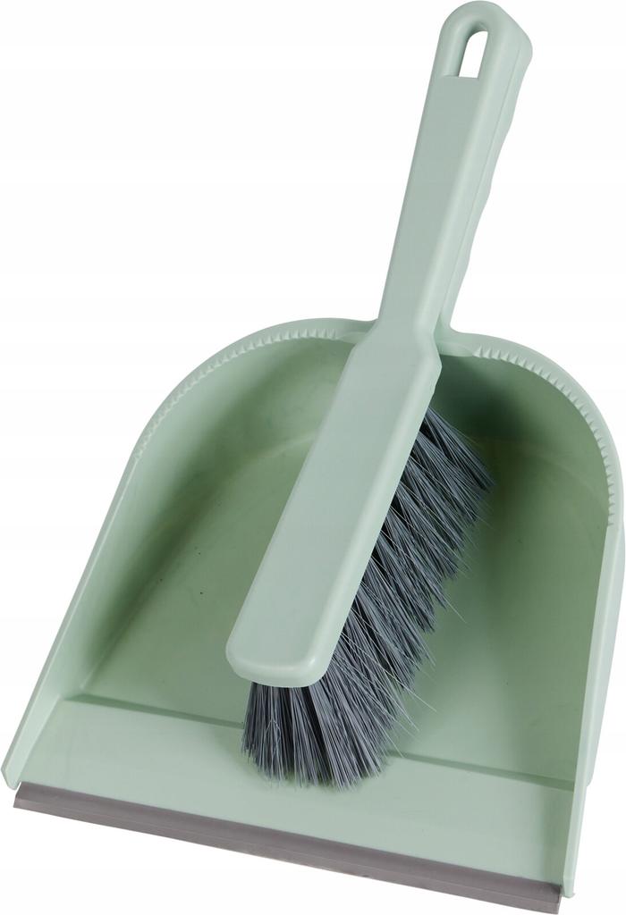 Zmiotka z szufelką i gumą do zamiatania plastikowa 33x22cm 1szt