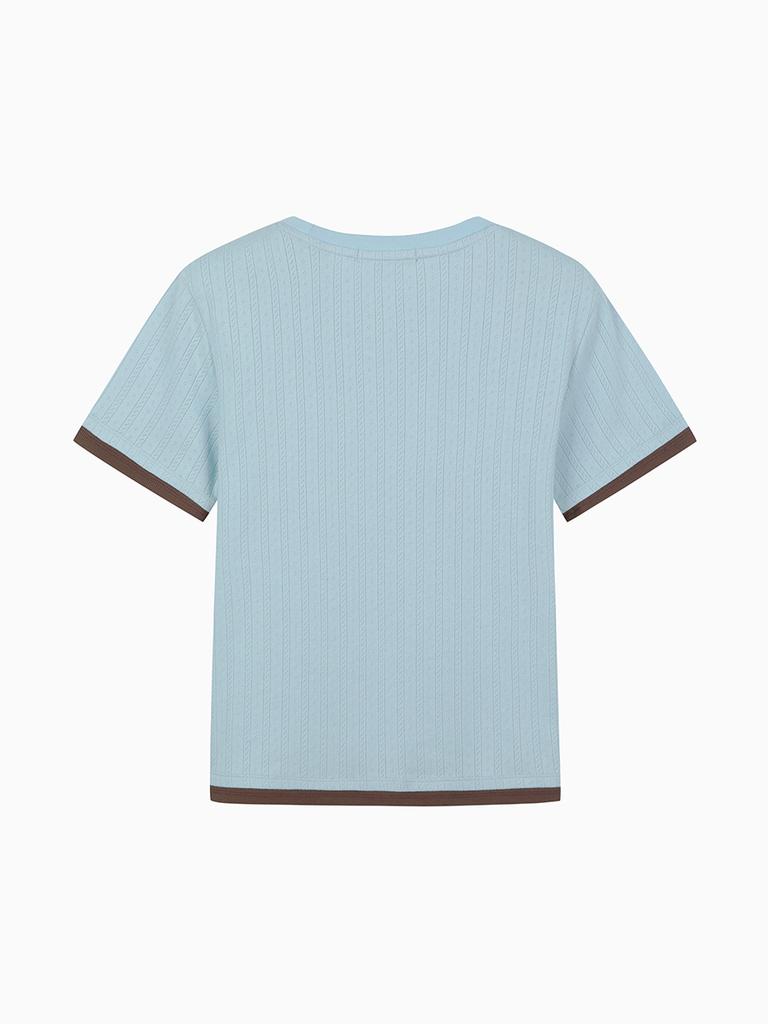 HANGTEN Women'S Regular Fit Layered Short Sleeve T-Shirt_292(10570-131-414-69)