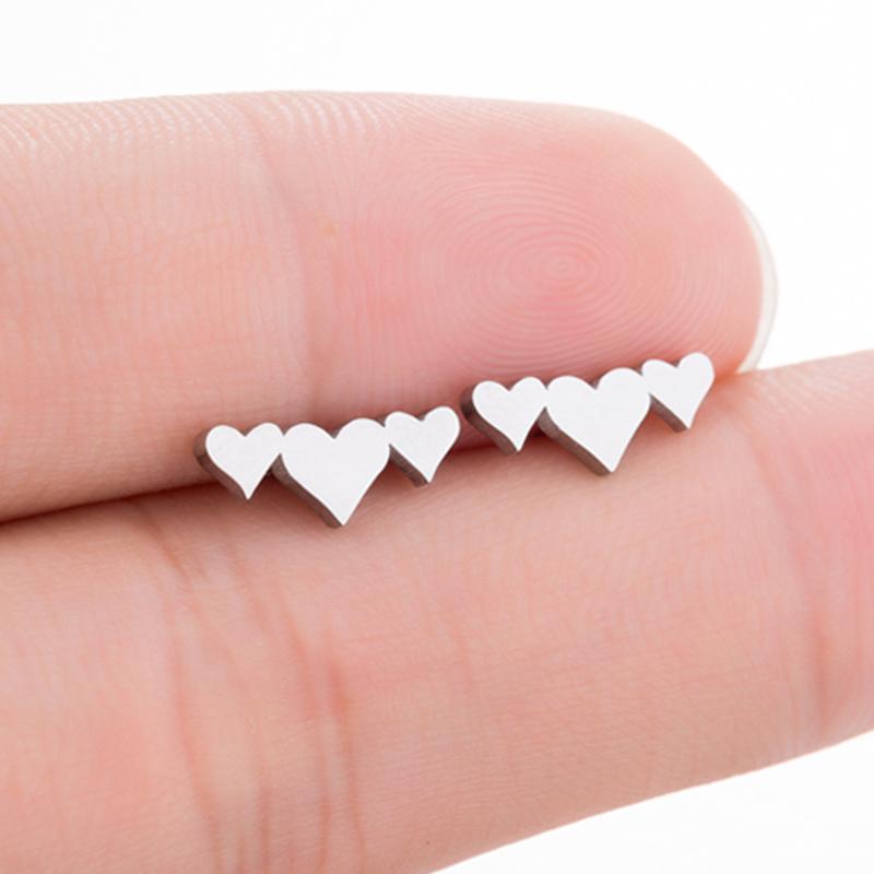 Classic ECG Heartbeat Stud Earrings Medical Fashion Jewelry for Women Nurse Doctor Small Stainless Steel Earings Party Bijoux