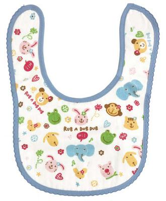 Monseuil Liebe A Dub Dub R. Baby Bunter Musselin Lätzchen, Blau, 31009