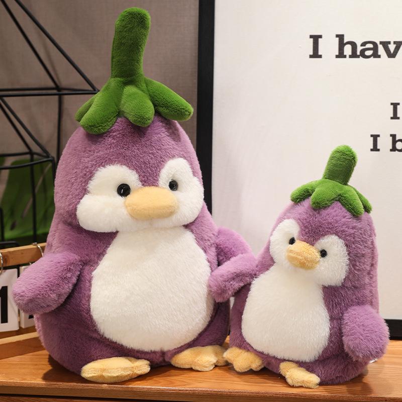 New Penguin Baby Plush Doll Creative Transformation Toy Eggplant Penguin Doll Girl Birthday Gift