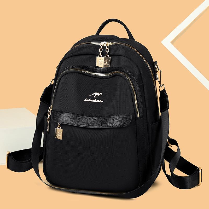 Schoolbag1011 New Fashion Kangaroo Backpack Female Solid Color Simple Large Capacity Travel Backpack Casual Backpack