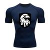 Men's Compression Athletic T-Shirt, Stylish Eagle Head Print