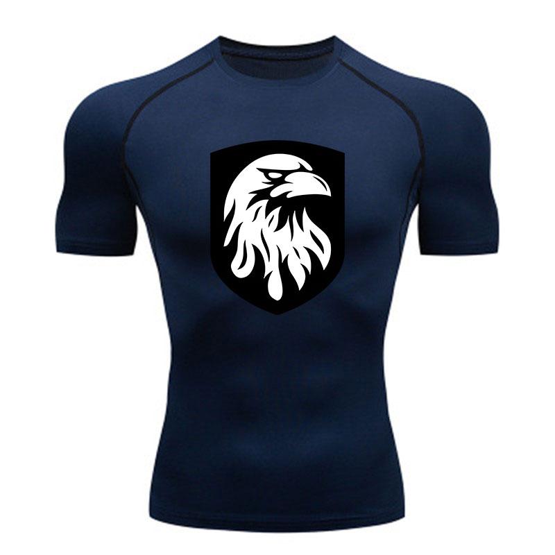 Men's Compression Athletic T-Shirt, Stylish Eagle Head Print
