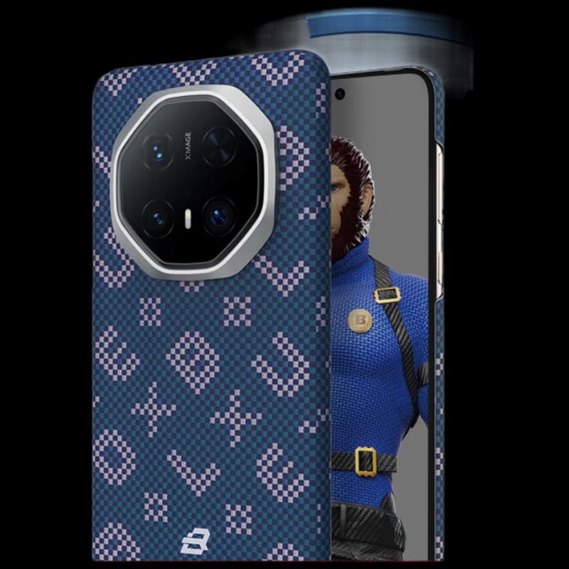 

Blue Ape Aramid Fiber Phone Case for Huawei Mate70 RS Ultimate Design