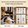 Tianshan Foldable Cotton Linen Storage Box - Dustproof, Moistureproof, Large Capacity for Bedroom Clothes