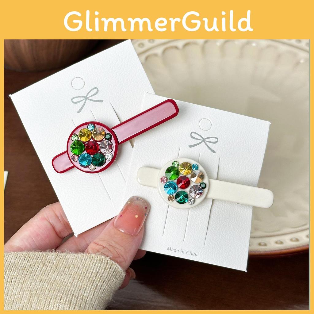 Rhinestone Premium Quality Duckbill Hair Clip In White Black Red And Coffee Dark