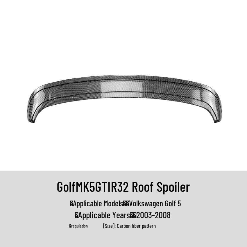 Volkswagen Golf MK5 GTI/R32 Custom Kit: Heckspoiler, Frontlippe, Dachspoiler, Seitenschweller, Heckdiffusor.