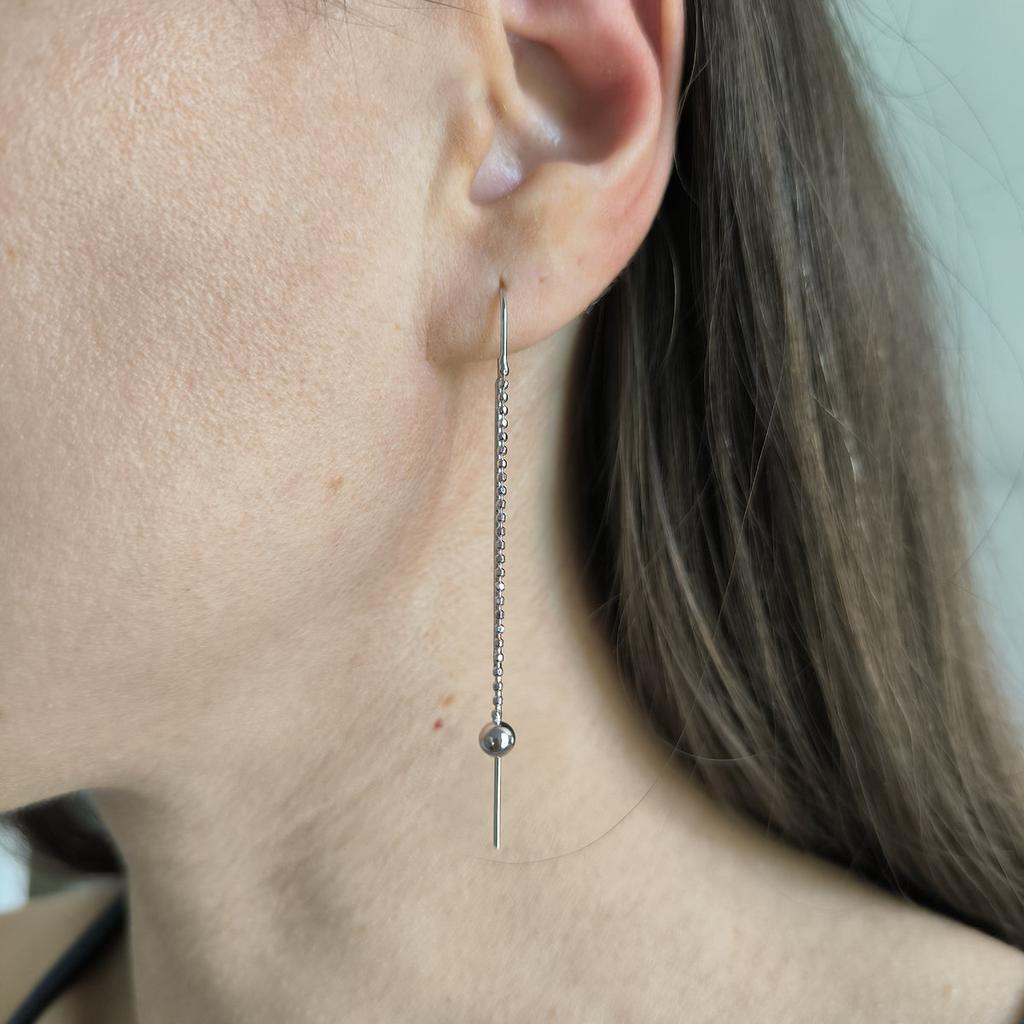 Silver Earrings Without Stones (2215400)