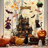 Static Glass Sticker, Halloween Window Clings, Reusable Electrostatic Decals, Haunted House Stickers for Glass Doors Windows, for Halloween Party