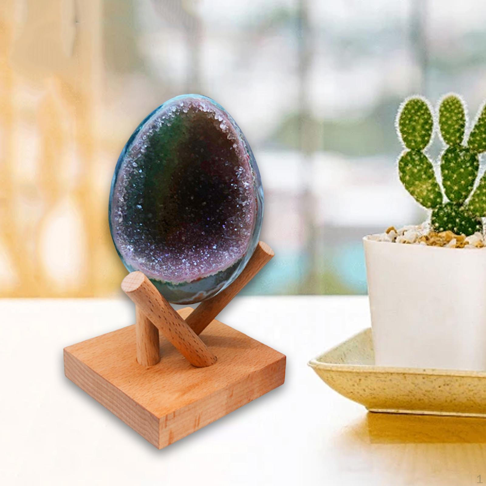 

Подставка-дисплей с деревянным держателем для камней, настольный пьедестал для кухни в стиле фермерского дома Light Wood Color