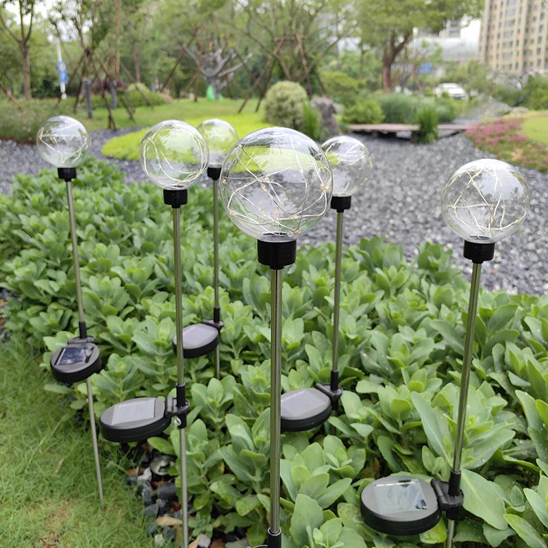 LED Round Ball Reed G80 Copper Wire Outdoor Waterproof Decorative Lawn Light (Plug-in)