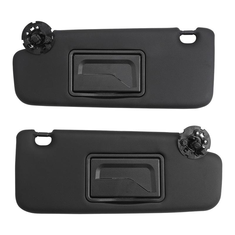 Black Sun Visor Pair for Chevrolet Cruze 2011 2012 2013 -, with Vanity Mirror, Replaces 95034256 95034253