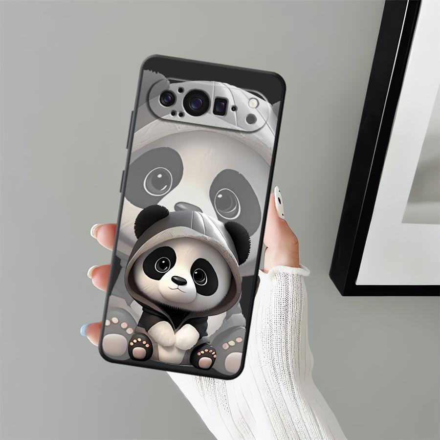 Cute Panda Case for Google Pixel 10 9 Pro XL 6 7 8 Pro 9a 8a 6a 7a Funda Phone Cover