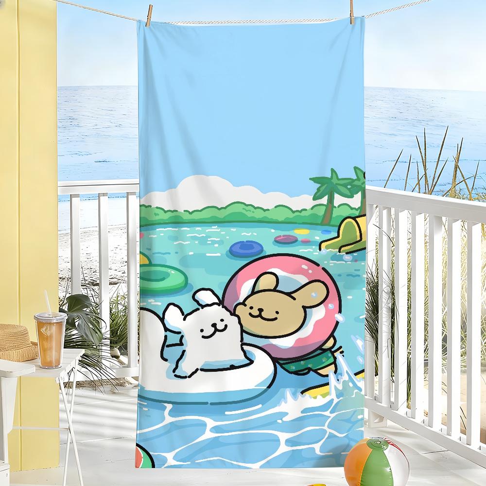 Line Puppy Maltese Towel Soft Pool Gift For Travel Gym Shower Camping Quick Dry Sports Large Beach Towels