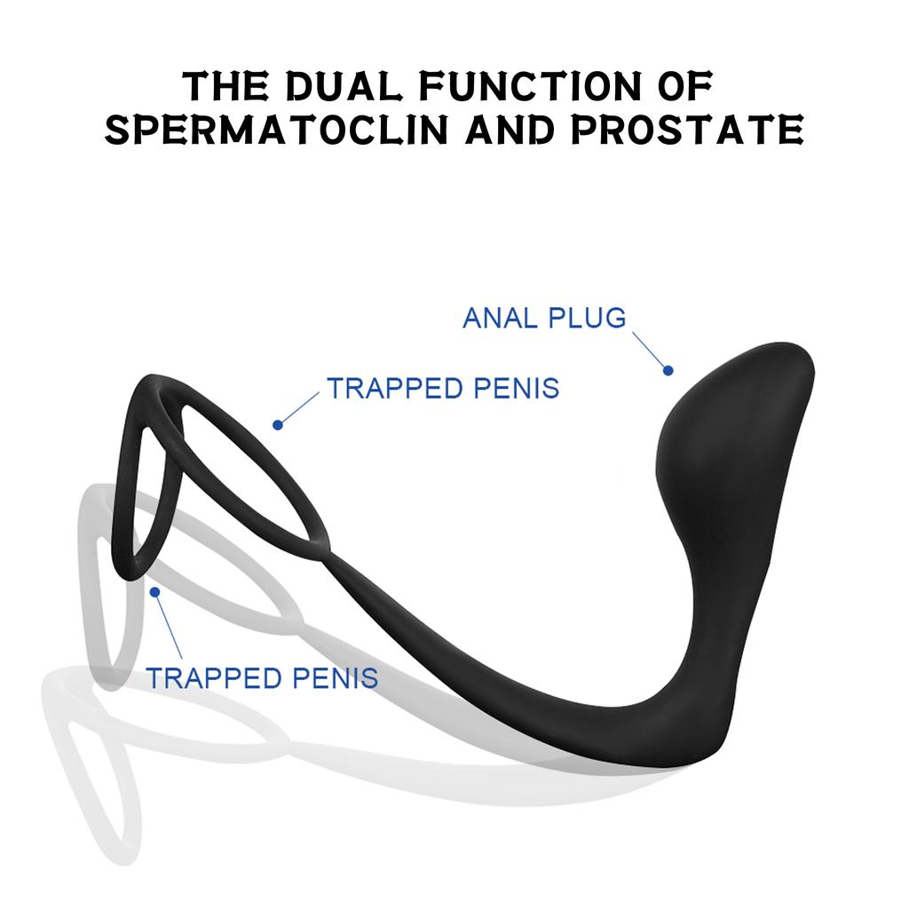 Silicone Male Climax Erotic Cock Ring Male Prostate Massager Anal Sex Toys Fantasy Masturbation Adult Products Dropshipping