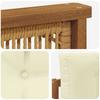 Outdoor Sofa Solid Acacia Wood Natural and Cream