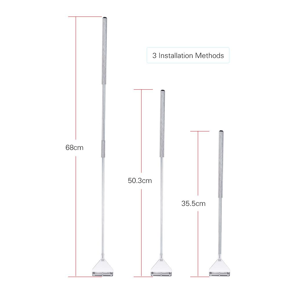 Algenschaber für Glasaquarien, Aquariumreiniger, Reinigungswerkzeug, verstellbare Größe mit alternativer Klinge
