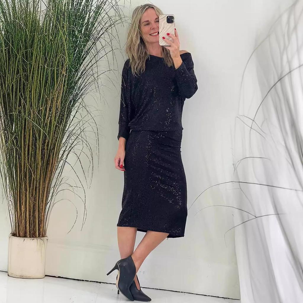 2023 European & American Autumn/Winter Sequin Nightclub & Evening Dress