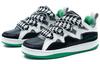 Men's Sneakers CANALSTREET x Kappa Collaboration, Puffy Shoes Low top Skateboard Shoes Unisex Black White