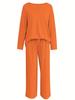 2025 Spring Ice Silk Stretch Pajama Set - Women's Loose Long Sleeve Top & Pants
