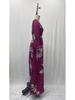 2025 Summer Women's V-Neck Long-Sleeved Printed Swing Dress