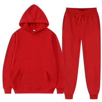 Solid Color Hoodie Sets Joggers Men's And Women's Fashion Hoodies Black Pants Casual Jogger Suit Tracksuit Sweatshirt