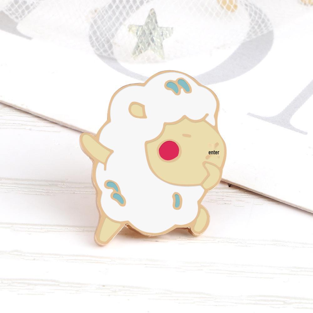 Adorable Rabbit Couple Brooch - Cartoon Fun, Drip Oil Alloy Pin from The Untamed