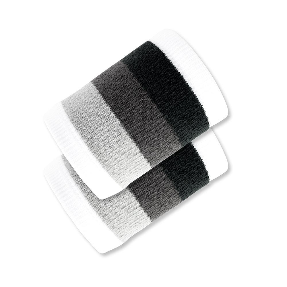 Breathable Striped Sports Wristbands for Fitness, Basketball, Running - Sweat-Wicking Wrist Sleeves