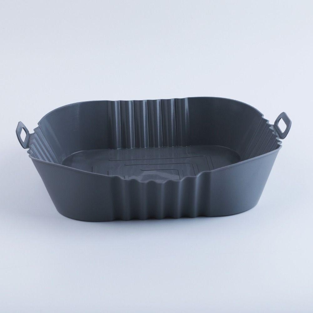 Reusable Silicone Air Fryer Liner Non-Stick 22cm Size Air Fryer Baking Tray Square Shape Air Fryer Basket Baking Accessory