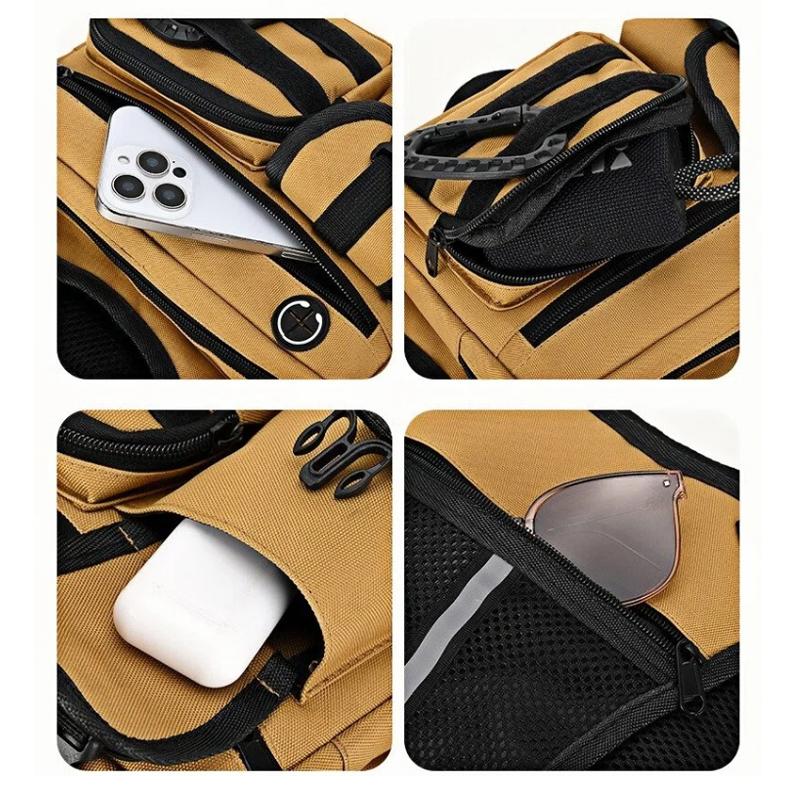 Multi-functional Outdoor Tactical Vest for Men Women Waterproof Wear-resistant Camping Hiking Vest Backpack Tactical Chest Bag