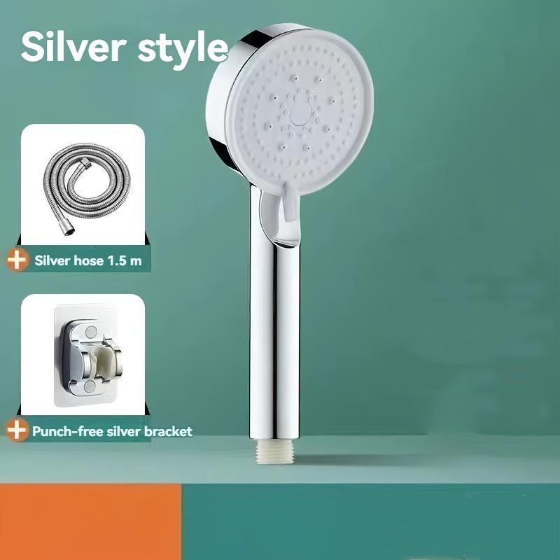 5 Mode Pressure Boost Shower Head Multifunction Adjustable Large Water Yield Shower Nozzle Massage Shower Bathroom