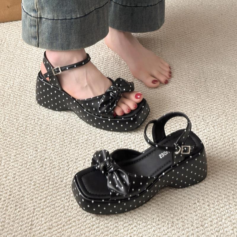 Summer Women Floral Platform Wedges Heel Sandals Fashion Narrow Band Ladies Elegant Party Dress Gladiator Sandalias Female