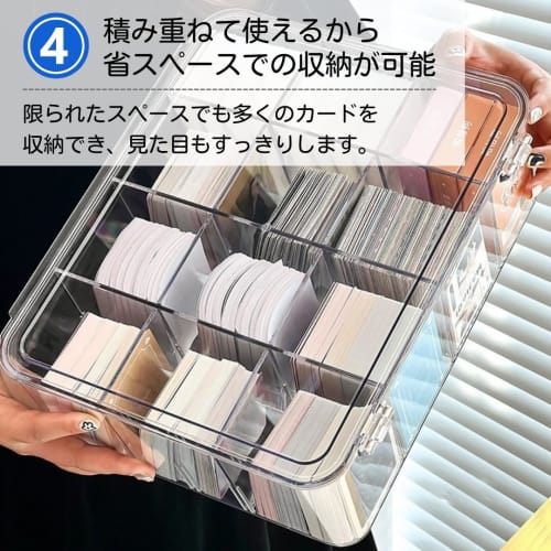 ATEENA Card Case, Trading Card Case, Pokemon Card Case, Large Capacity Storage Box, PSA Storage Box A (Clear)