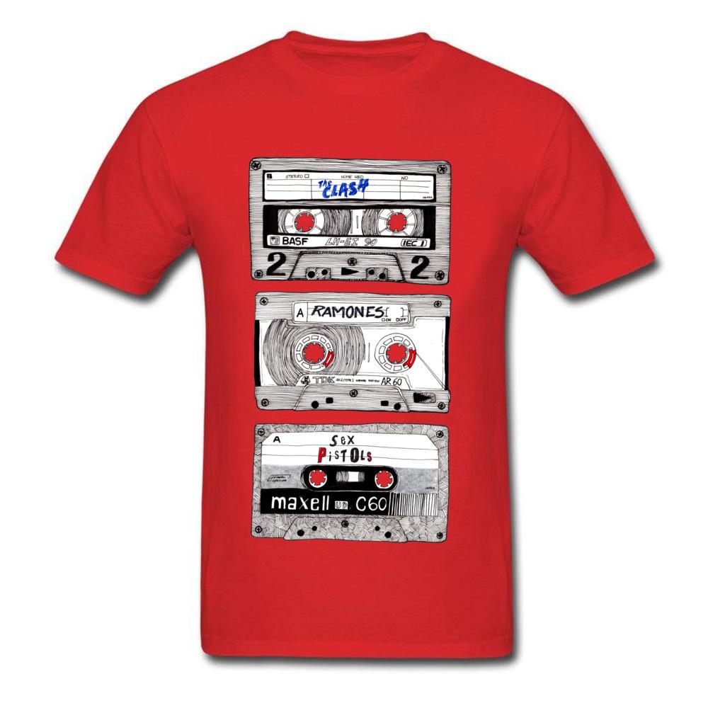 Herren T-Shirt K7 Punk Mix T-Shirts Hip Hop T-Shirt Kassette 3D Oberteile Schwarzes T-Shirt 100% Baumwolle Modische Streetwear Sommer Großhandel