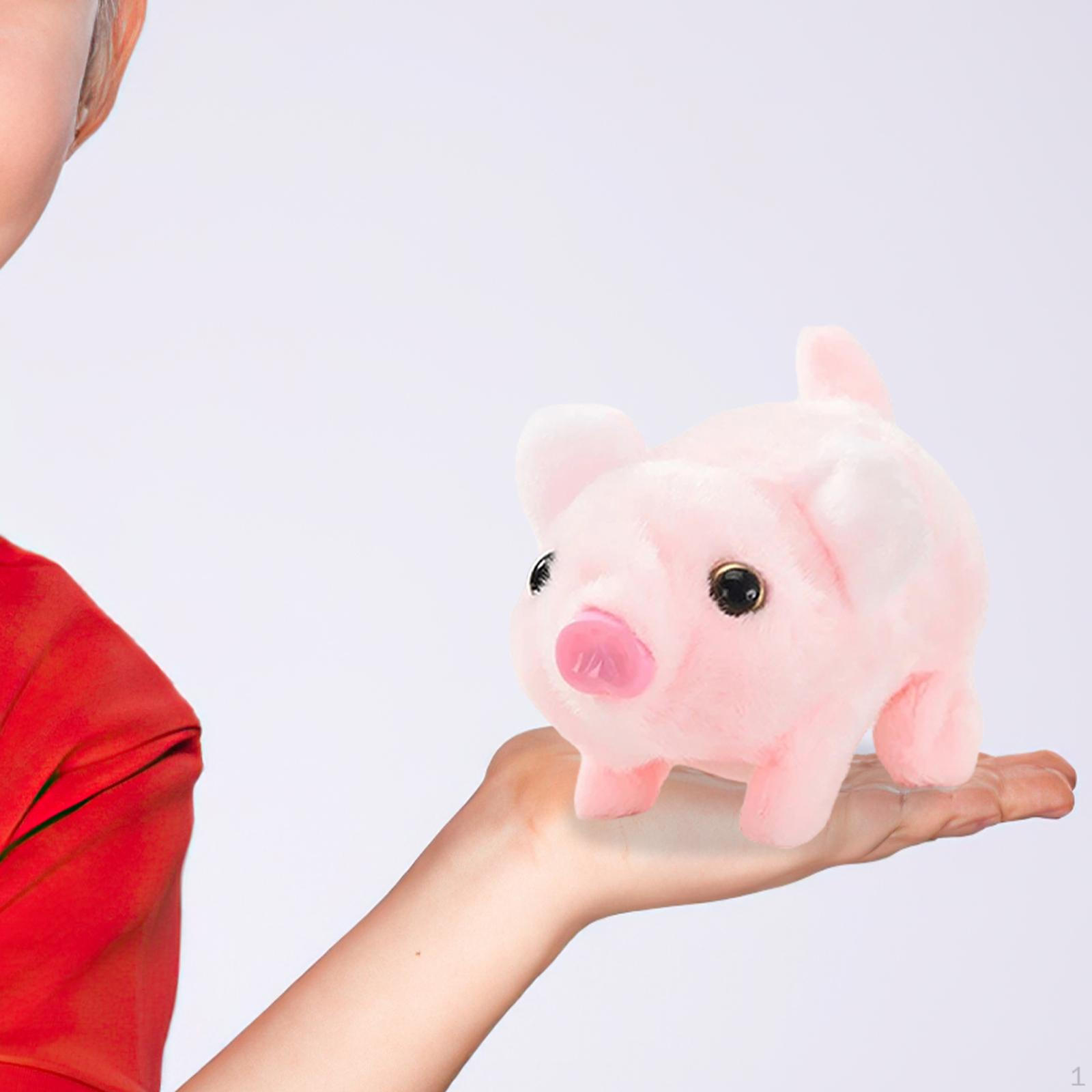 

Игрушка свинья Электронная свинка реалистичный интерактивный поросенок питомец со звуками и движениями для девочек розовый