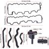 Pack of 2 Engine Valve Cover Gasket and Hose Set Fit for Mercedes-Benz ML320 ML350 ML430 E320 CLK320 C280 SLK320 C240 S500 SLK320 Replace 20180482