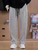 Unisex Spring/Autumn Thickened Striped Wide-Leg Sweatpants