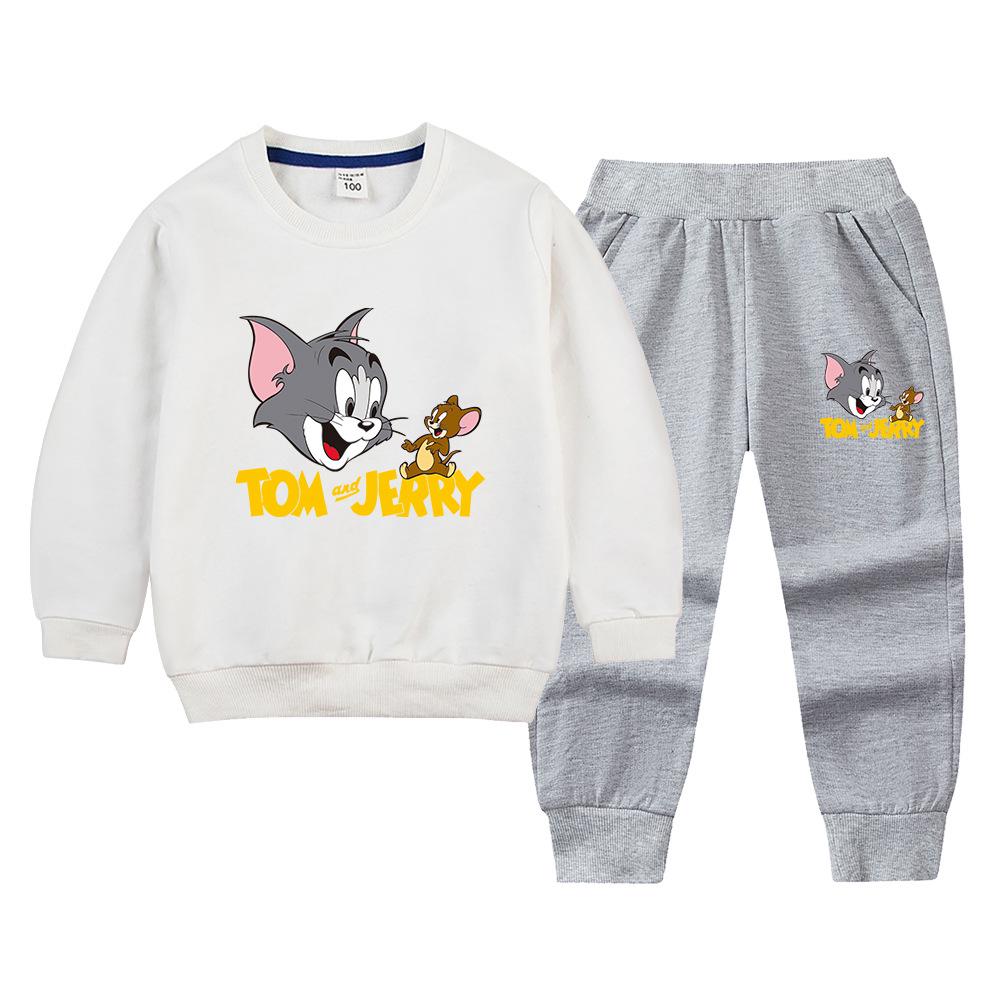 Autumn 2022 Kids' Sweatshirt and Pants Set: Stylish Casual Two-Piece for Boys and Girls