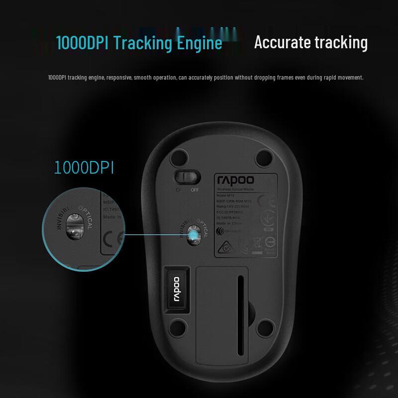 Rapoo M10PLUS Wireless Optical Mouse