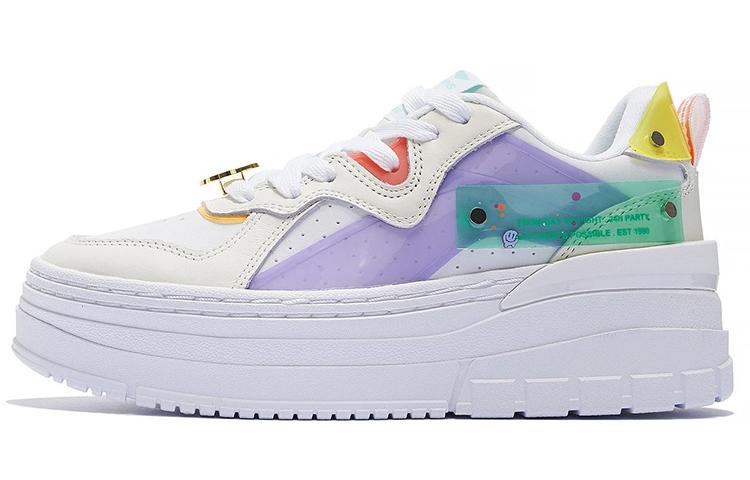 Li Ning Wave Низкие Кеды для Скейтборда Женские Бело-Фиолетовые AGCS198-1 35.5