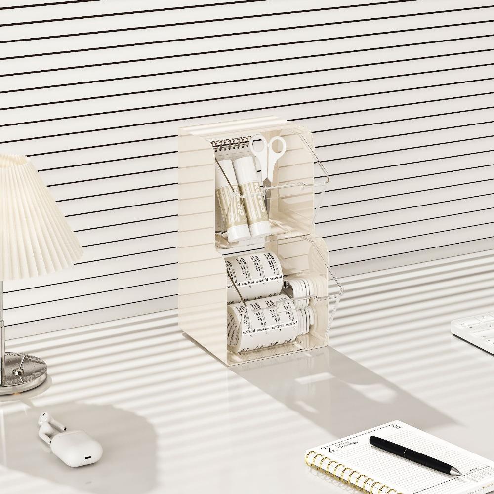 

Clear Desktop Storage Shelf Multifunctional Organizer Shelf New Coffee Tea Bag Storage Box 01