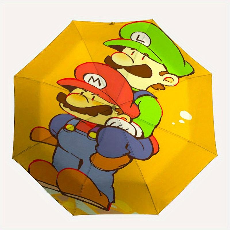 

1pc Mario Automatic Umbrella with Folding feature - Compact Travel Umbrella, Perfect Gift for Birthday, Christmas, 044