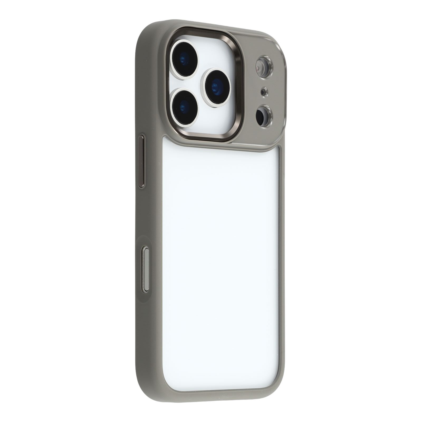 

FULEXIN For iPhone 17 Pro Case Anti Drop TPU+PC Crystal Clear Phone Cover Titanium Grey